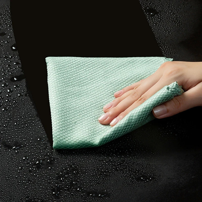 10pcs Microfiber Glass Cleaning Cloths